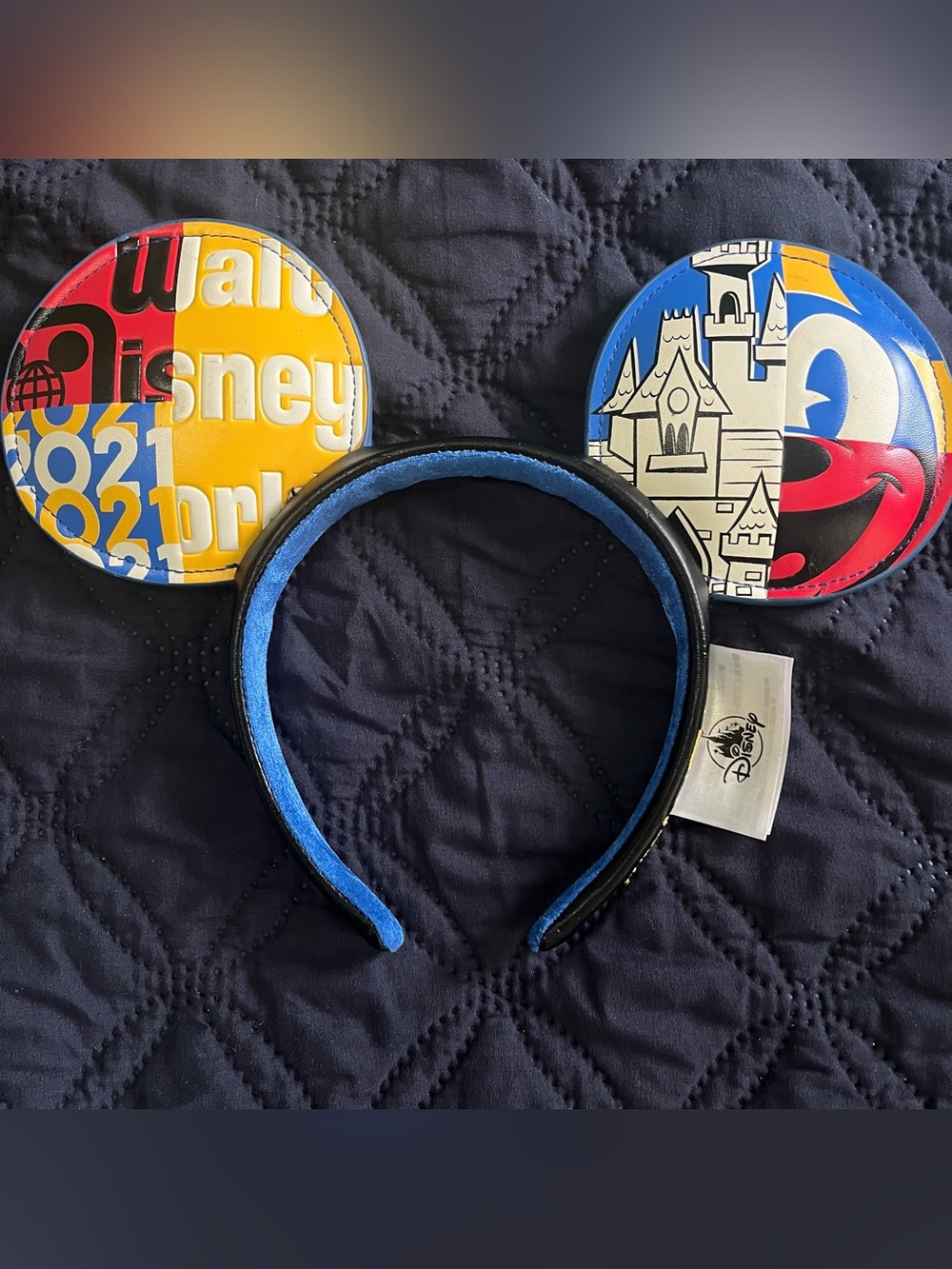 Walt Disney World 2021 Simulated Leather Ear Headband Mickey Ears